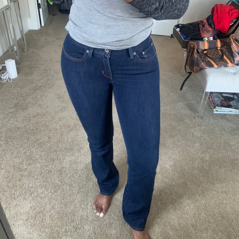 Levi’s dark wash straight leg jeans